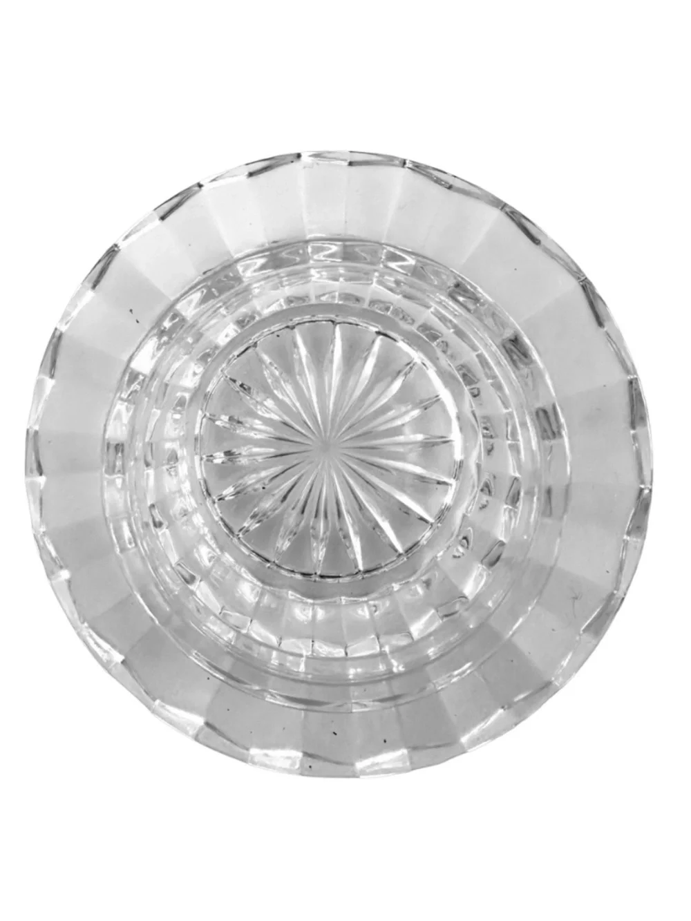 MIKASA Clear Glass Crystal Round Butter Dish 3.5” w/ Lid Salina Pattern